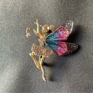 Fairy Ballerina Brooch 1.9” - NIP